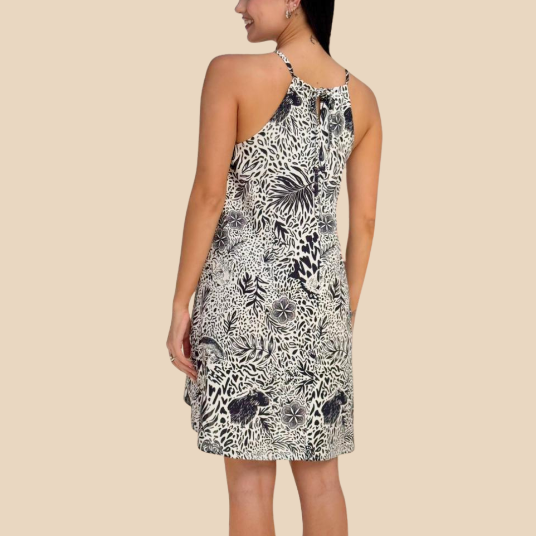 Vestido Halter Corto Eco Del Tropico