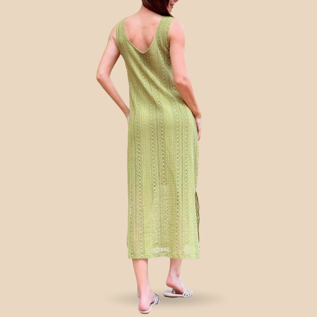 Vestido de Crochet Verde