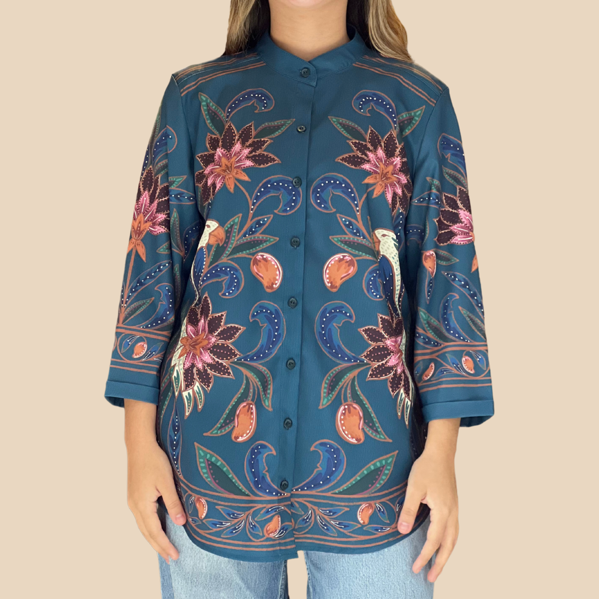 Camisa Mao Lienzo Verde