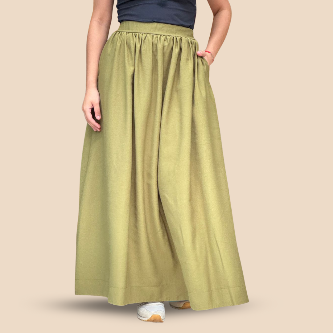 Falda Victoria Verde Olivo – Artemera