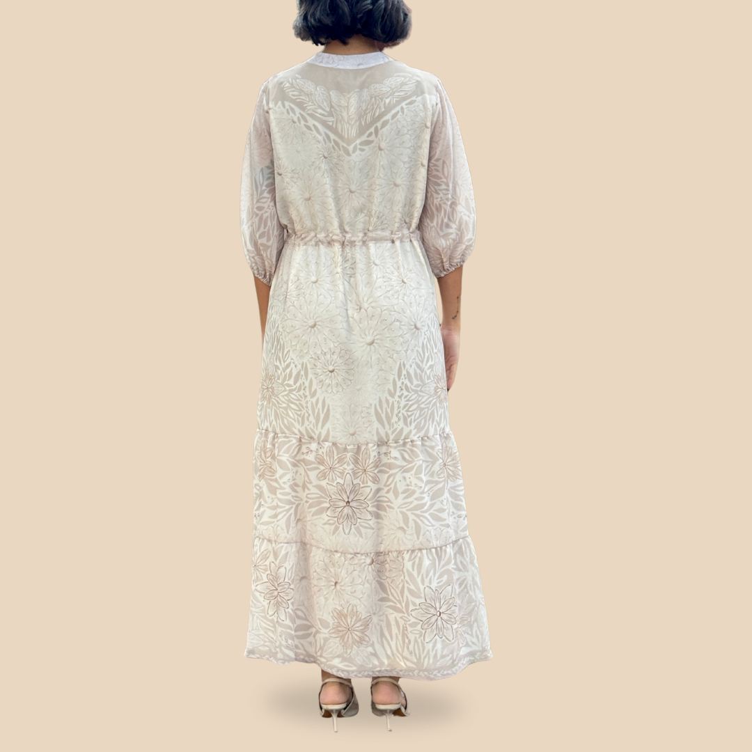 Vestido Coral Flor de Filigrana