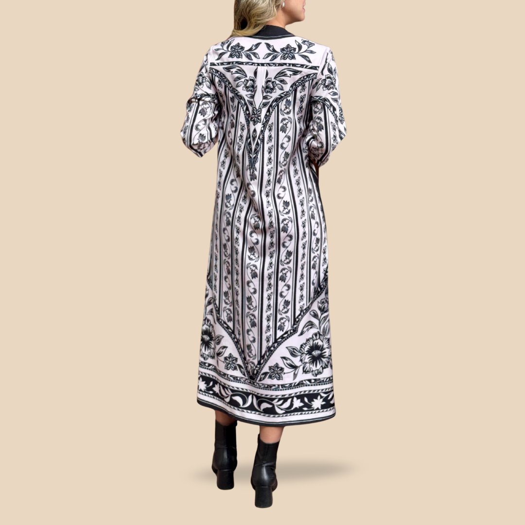 Vestido Camisero Gina Sombra Botánica