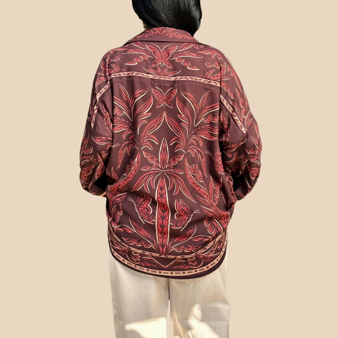 Camisa Patricia Jardín Carmesí