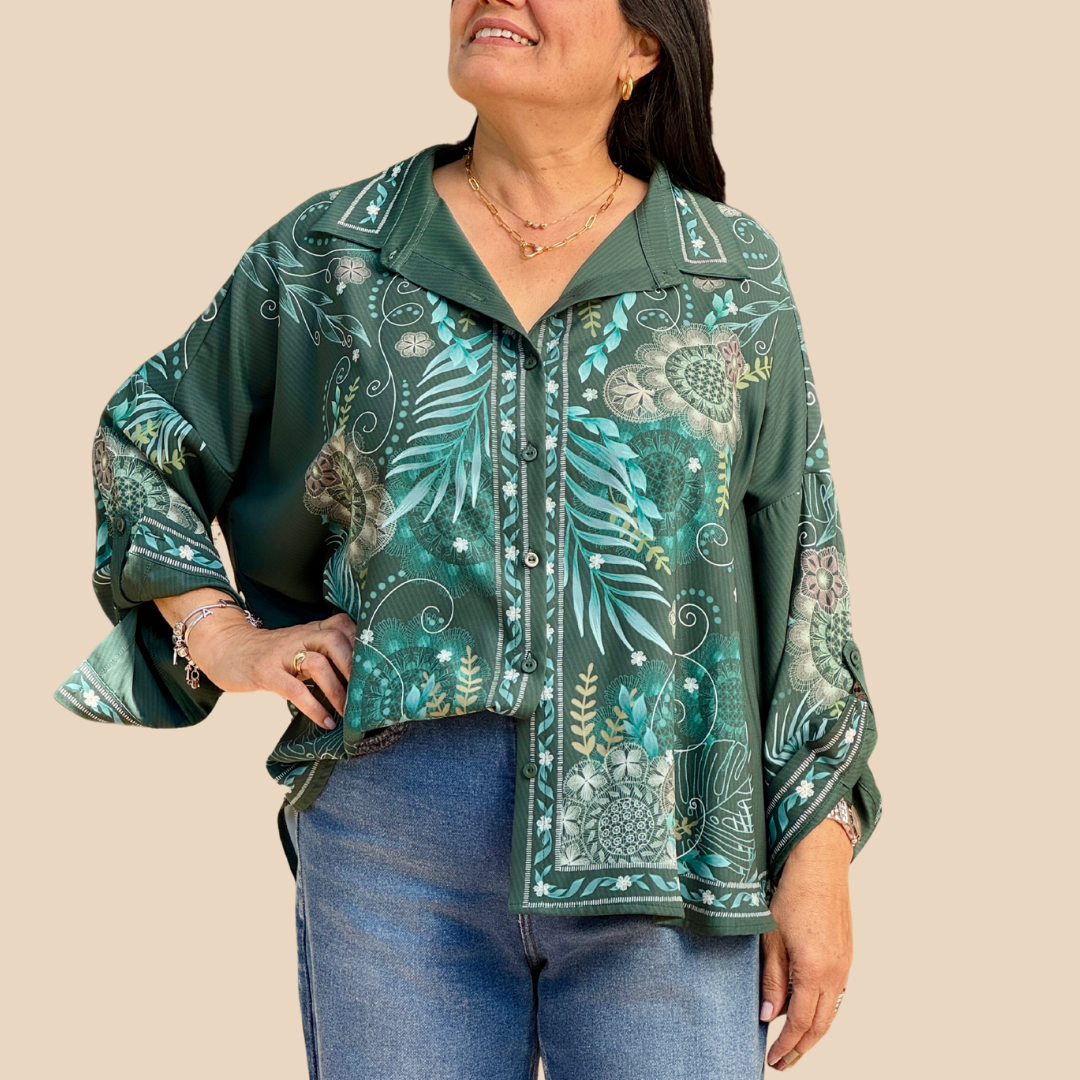 Camisa Patricia Selva Bordada