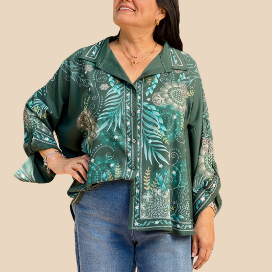 Camisa Patricia Selva Bordada