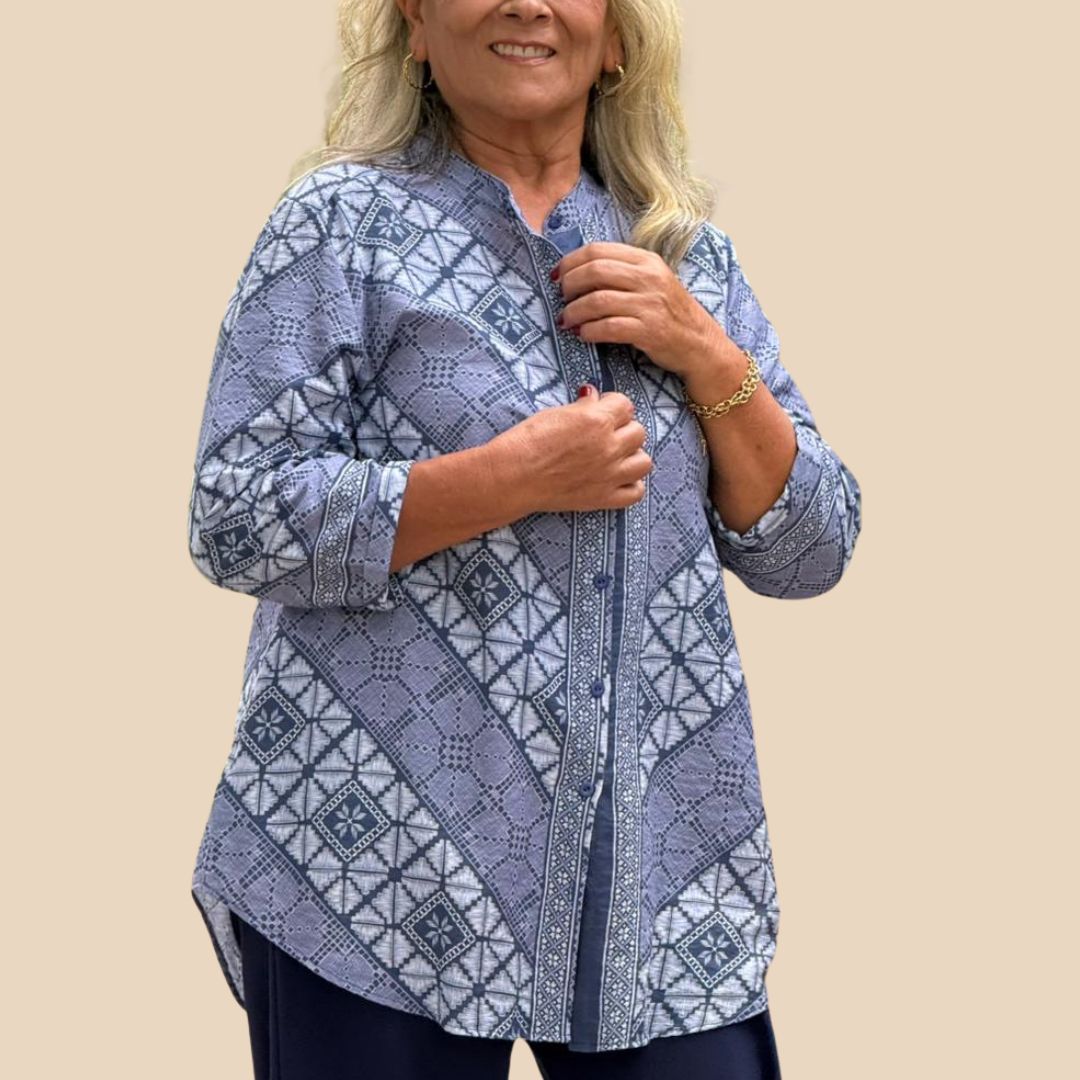 Camisa Mao Encaje del Cielo