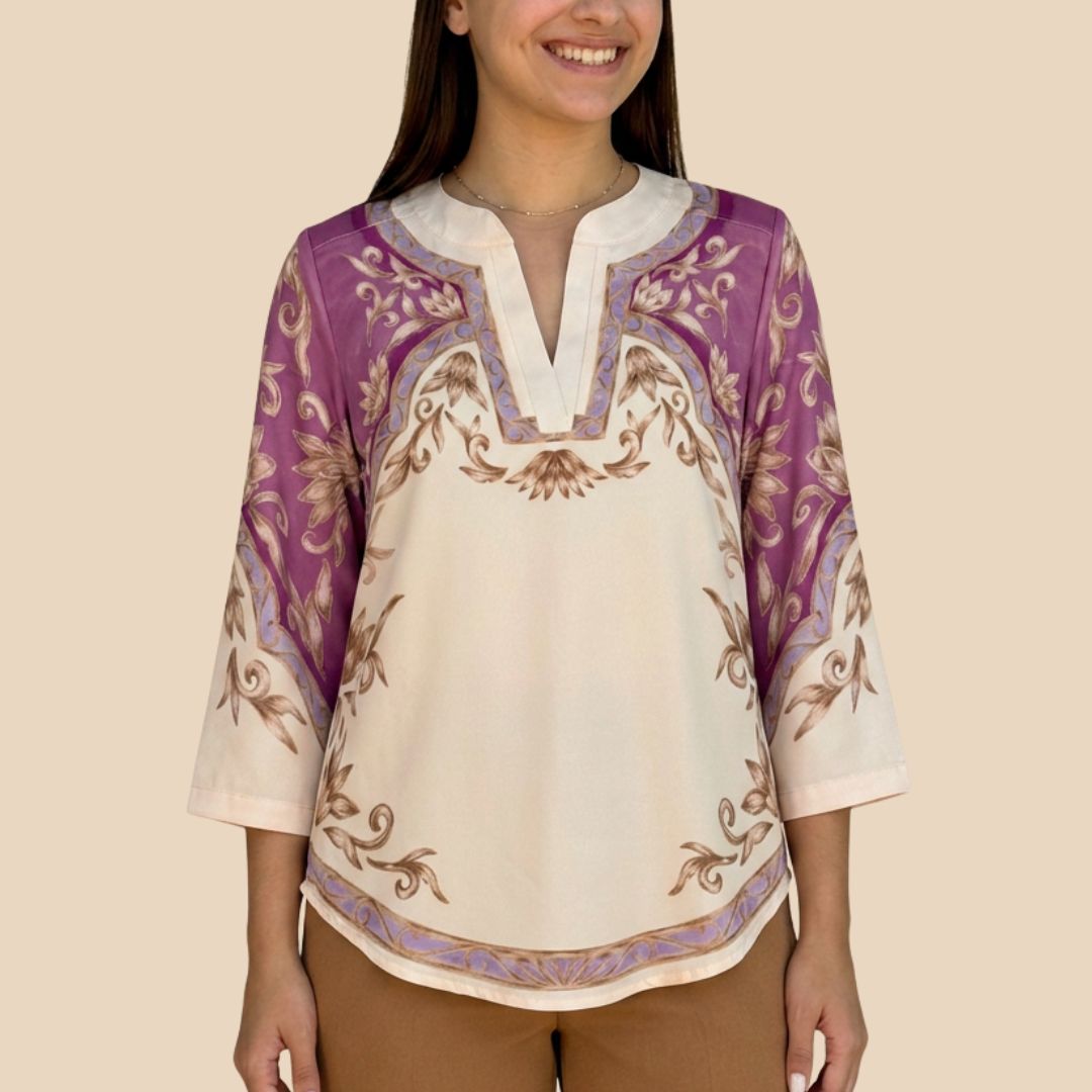 Camisa Bohemia Amatista Rosa