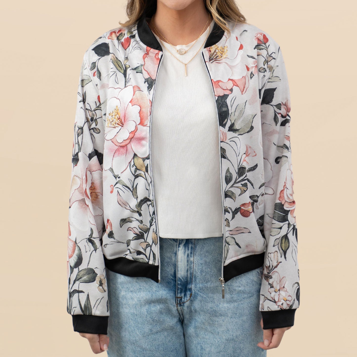 Bomber Jacket Peonias