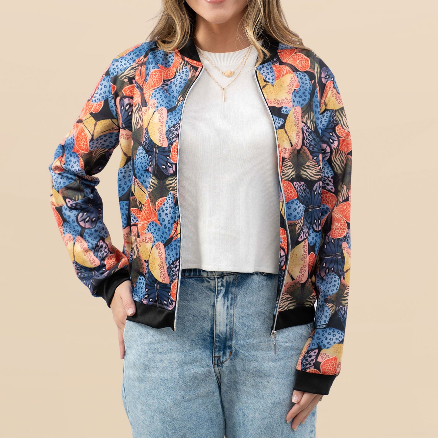 Bomber Jacket Alas Print