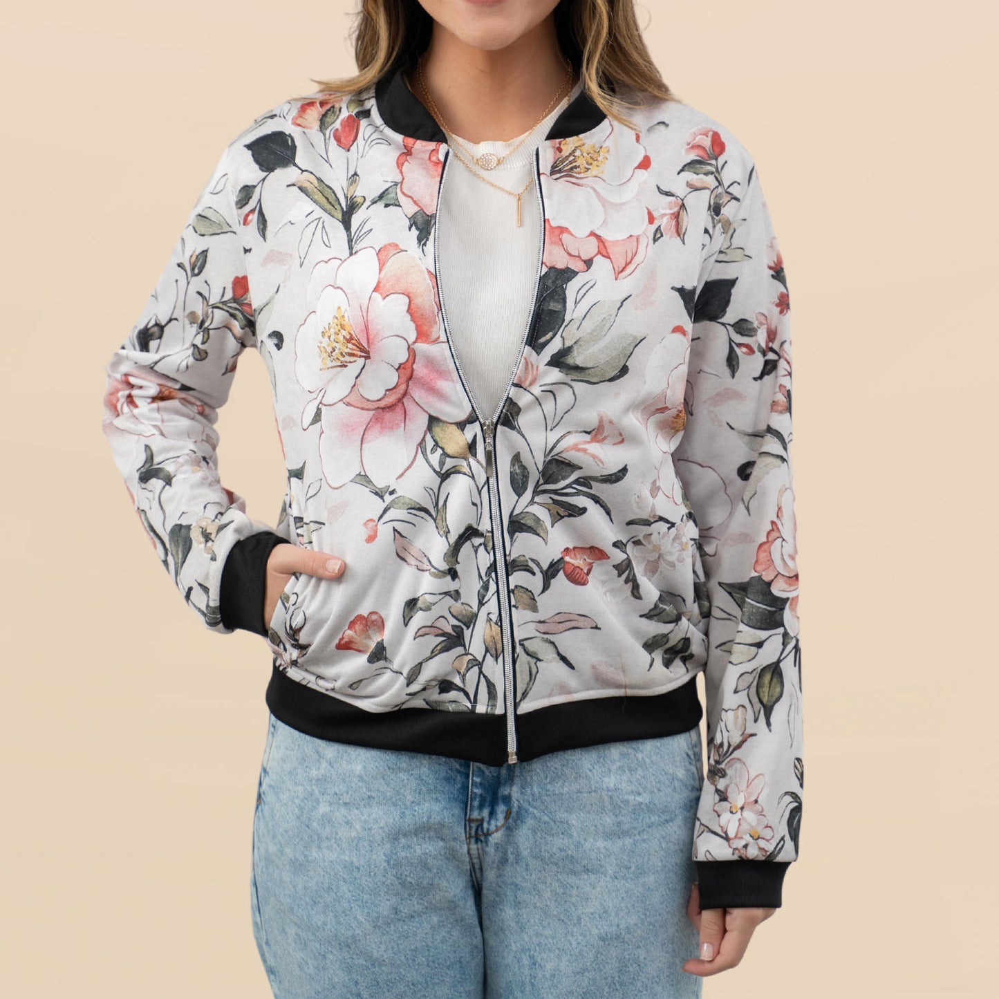 Bomber Jacket Peonias