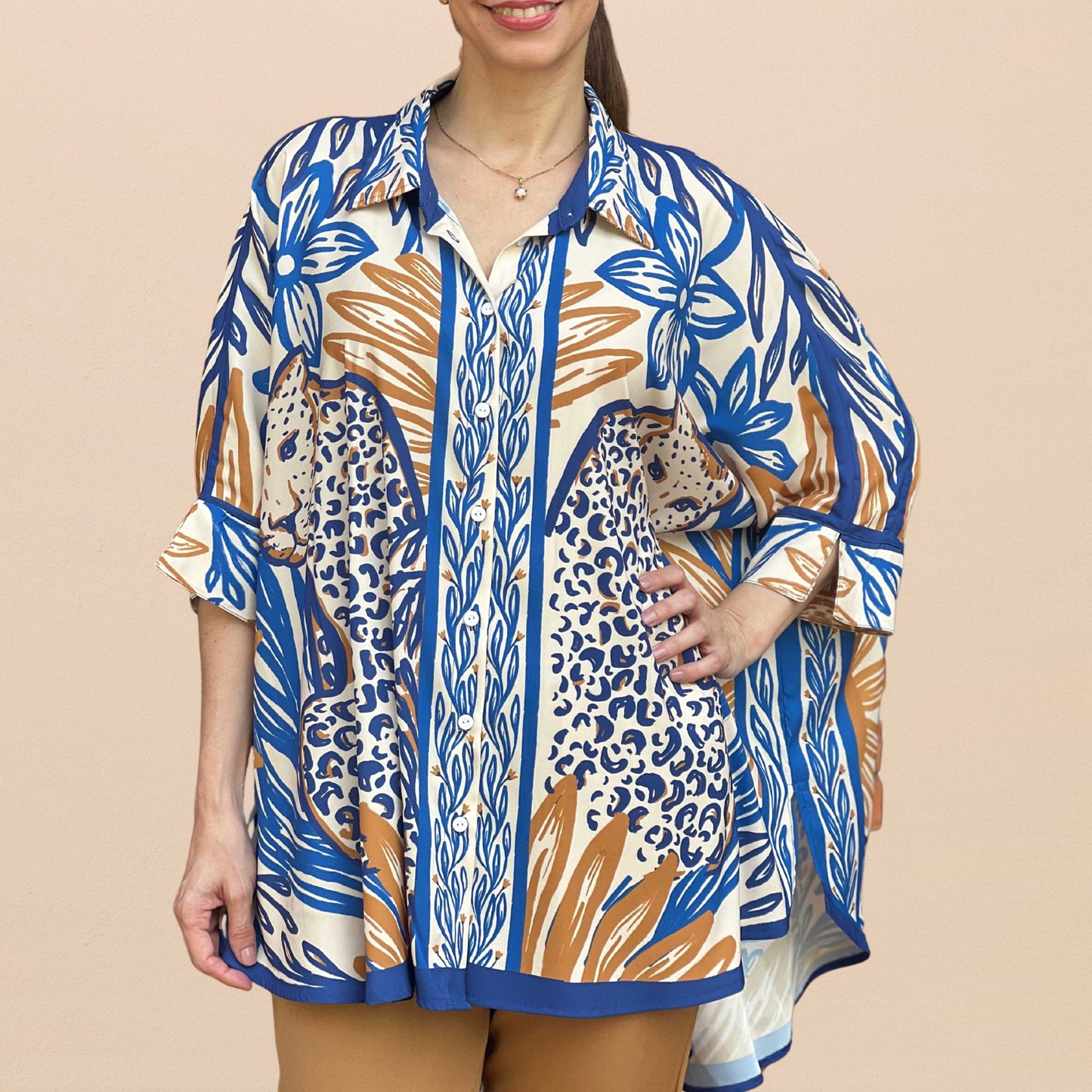 Camisa Olivia Jaguareté Pantano