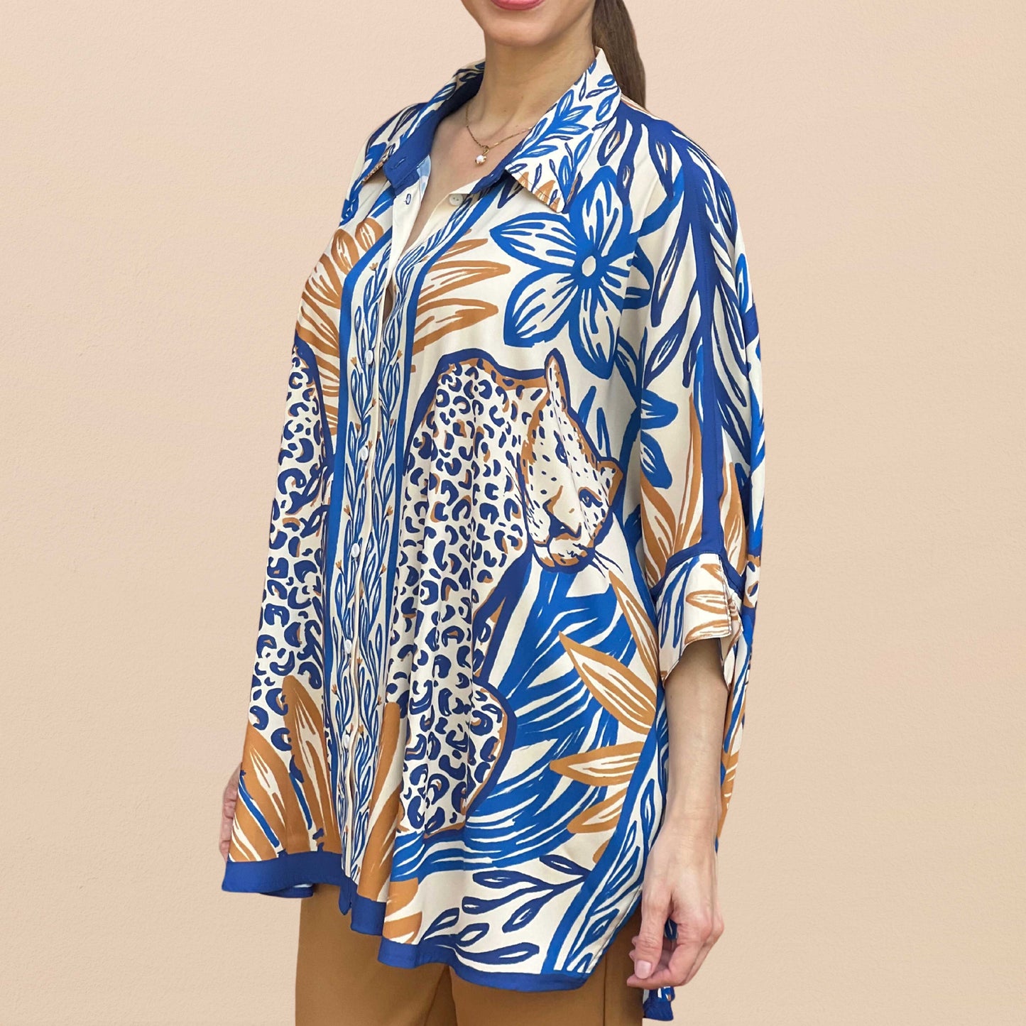 Camisa Olivia Jaguareté Pantano