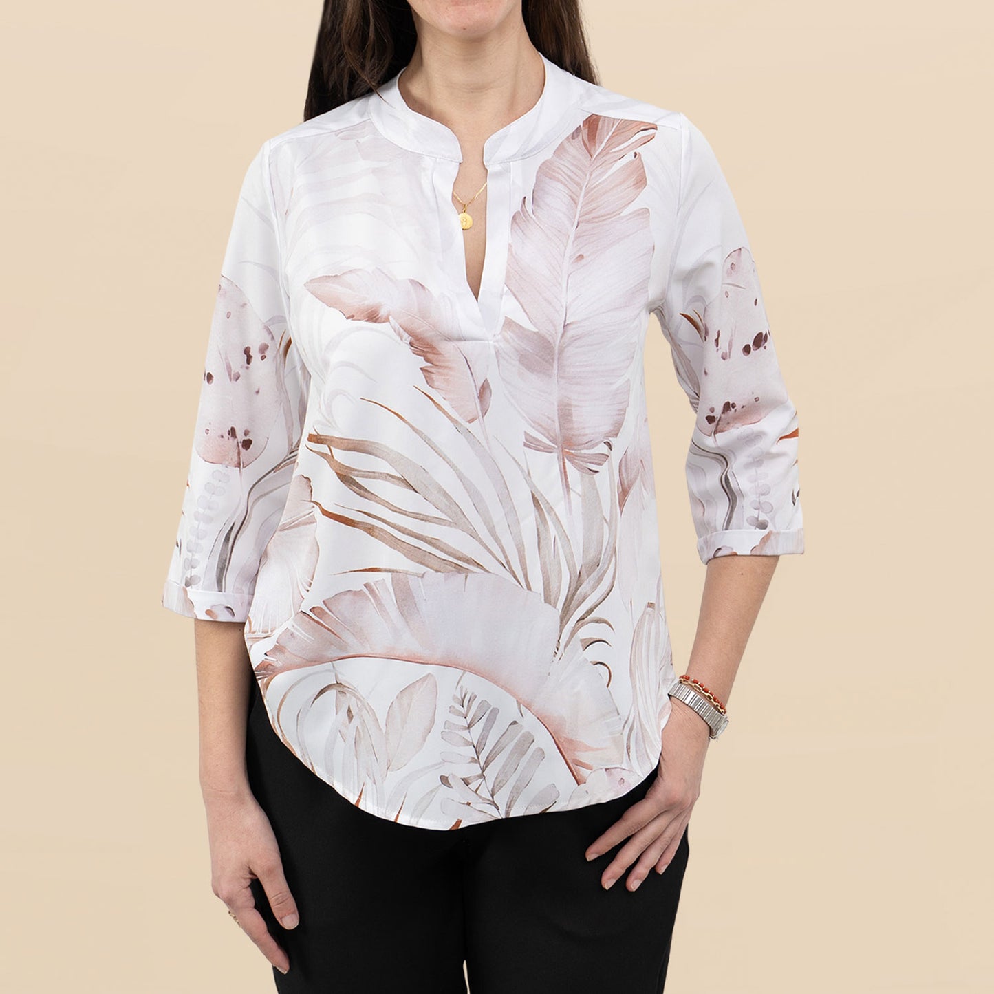 Camisa Bohemia Hojas Secas