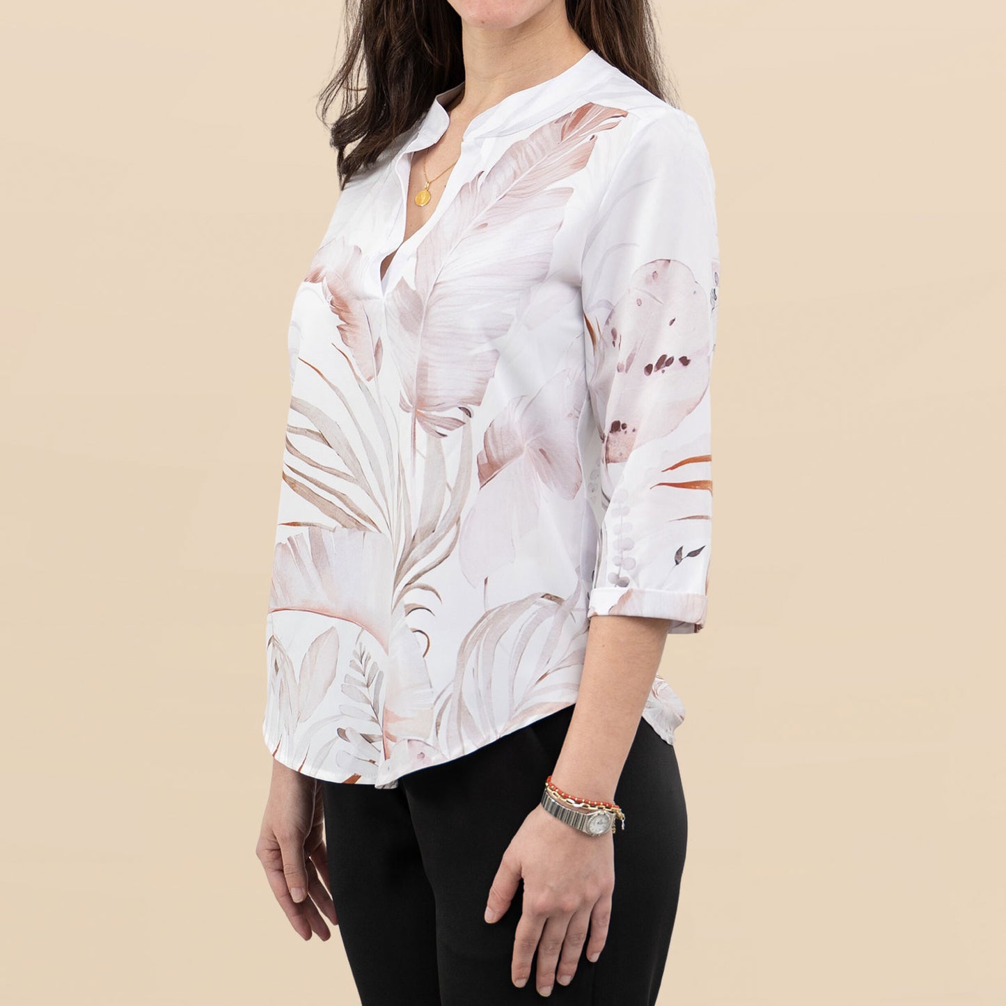 Camisa Bohemia Hojas Secas