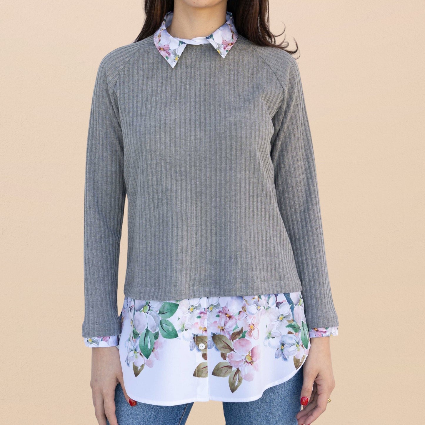 Camisuéter Estampado Hojas Secas