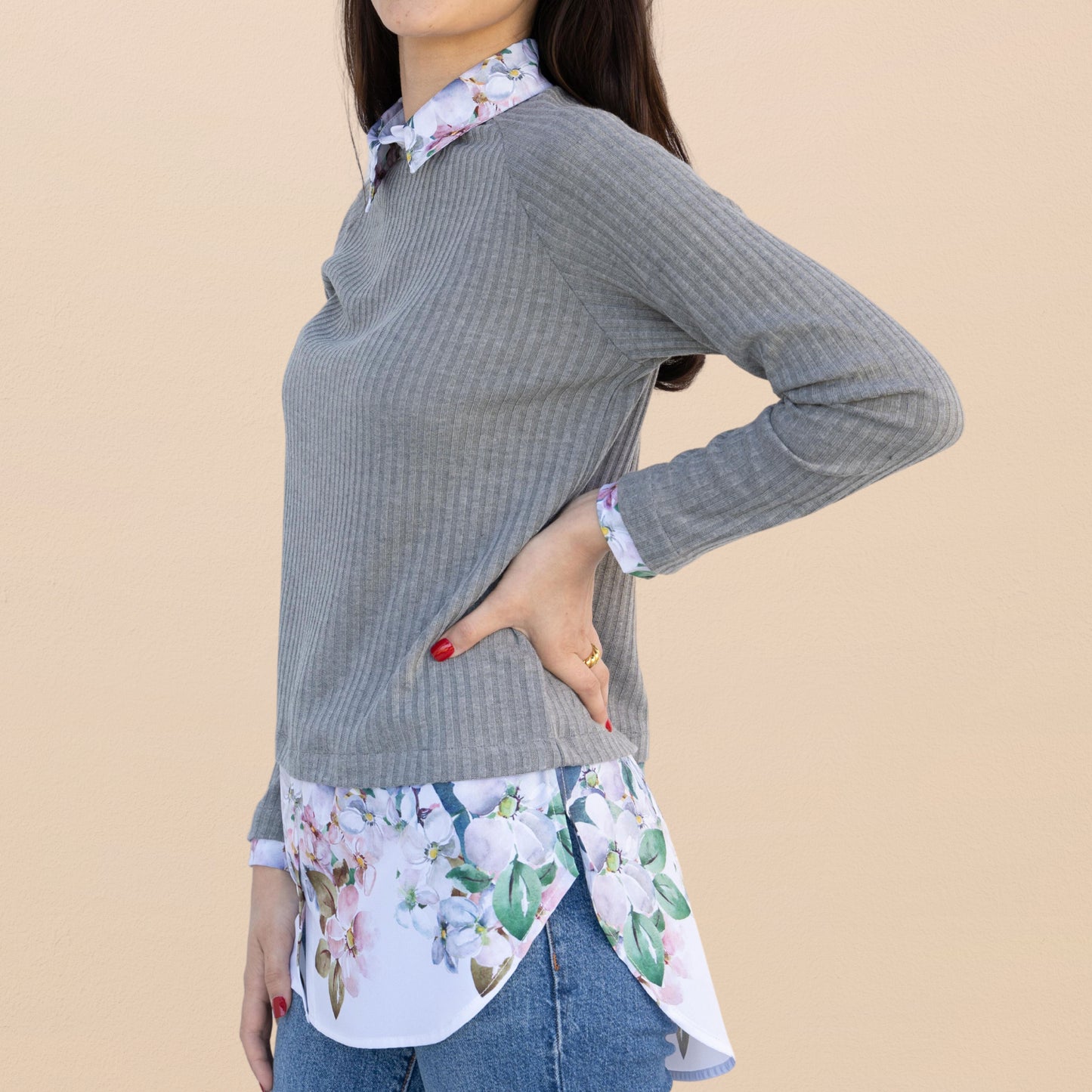 Camisuéter Estampado Hojas Secas