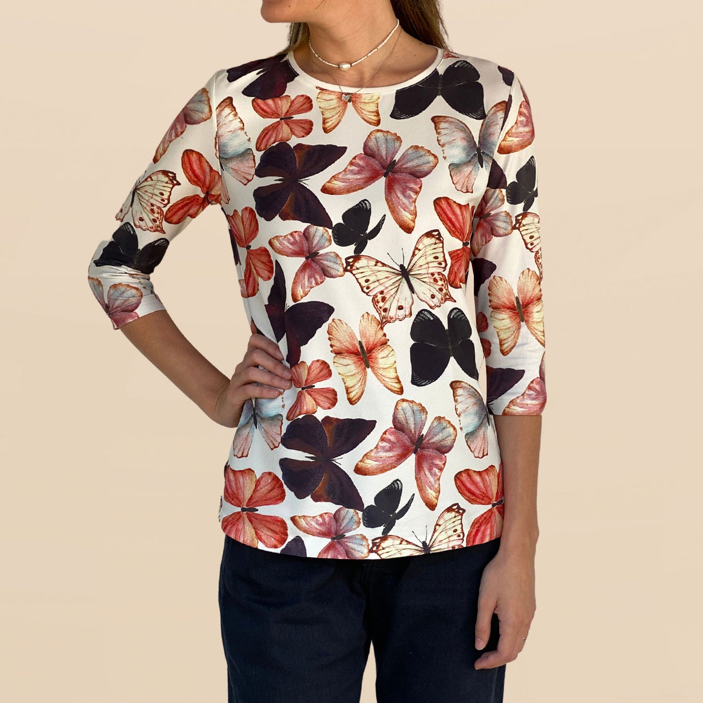 Artemera 3/4 Estampado de Mariposas