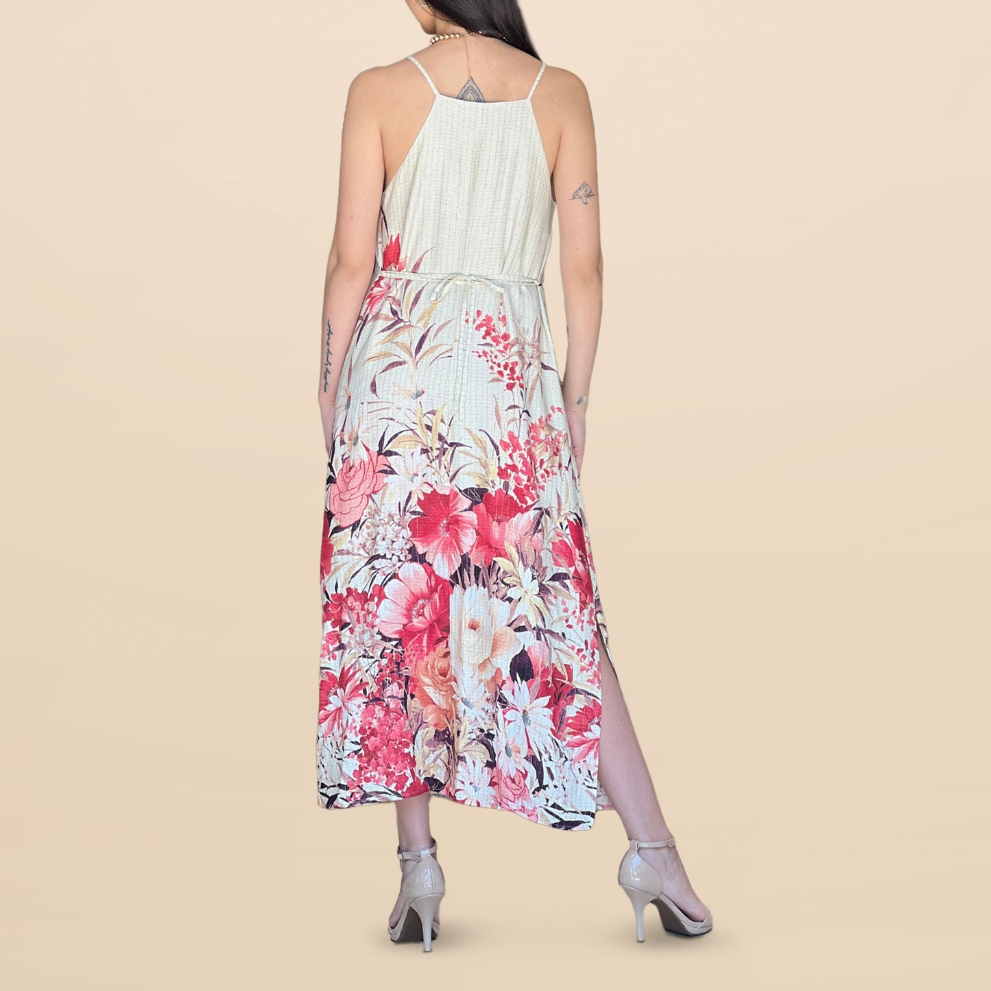 Vestido Halter Midi Aromas Del Jardín