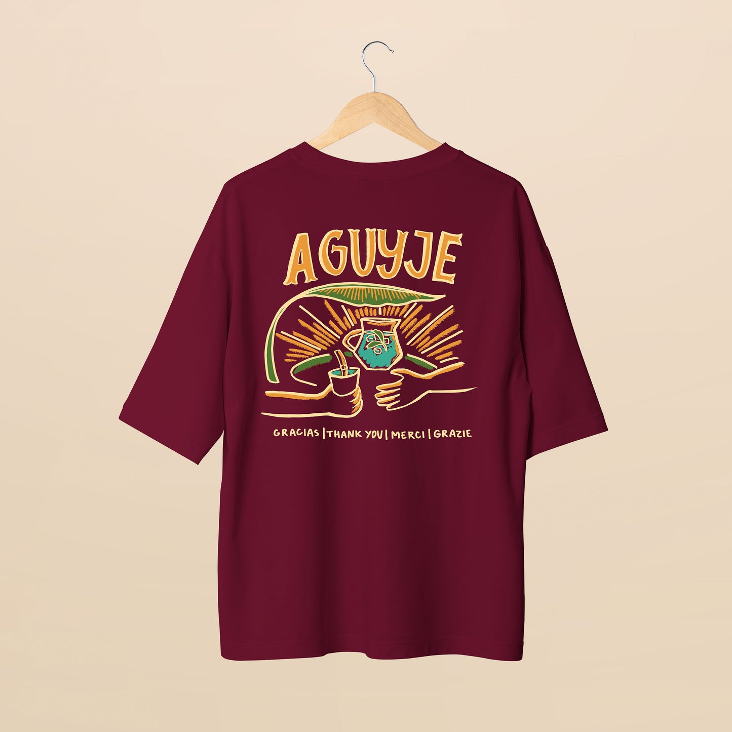 Remera Paraguay Aguyje Bordo