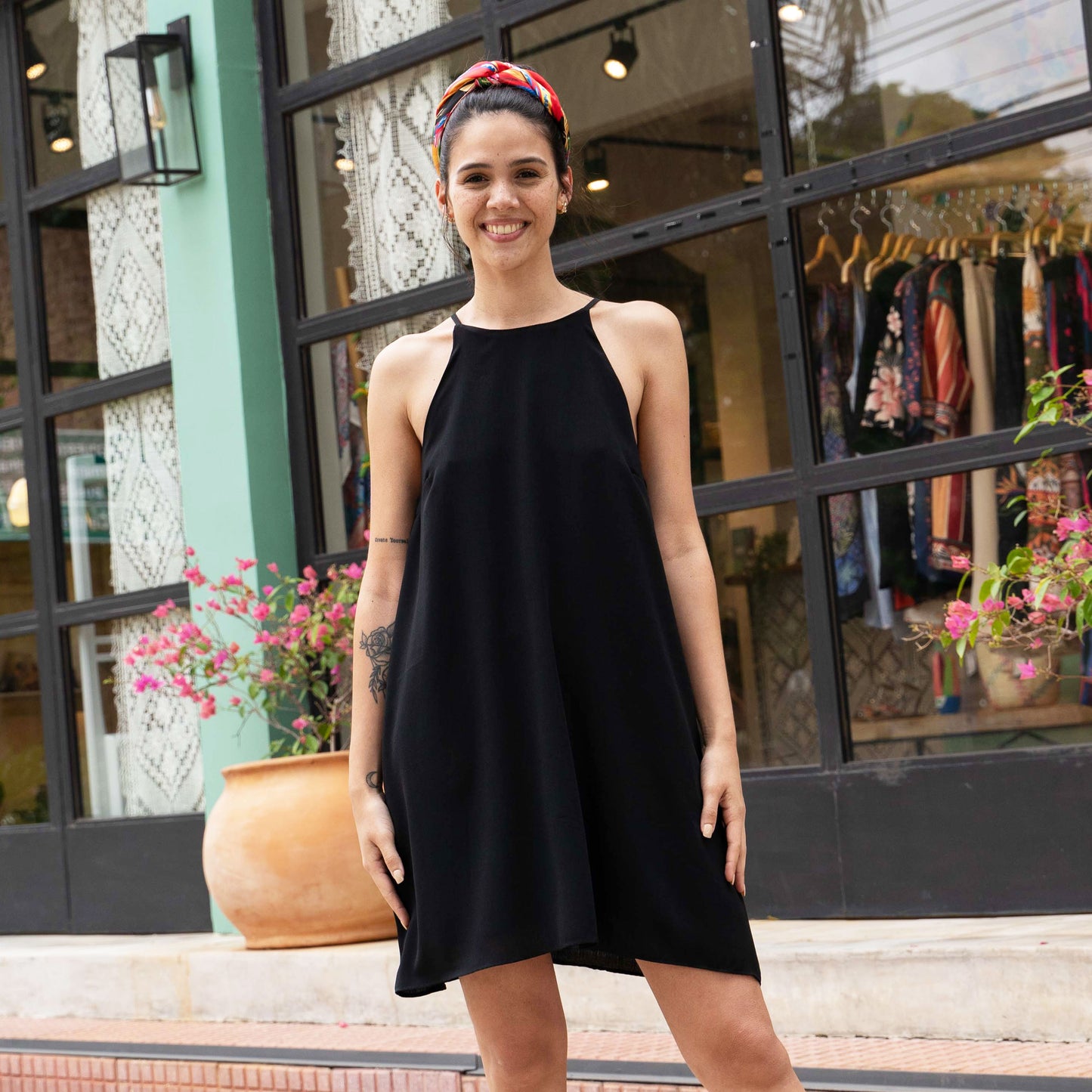 Vestido Halter Negro