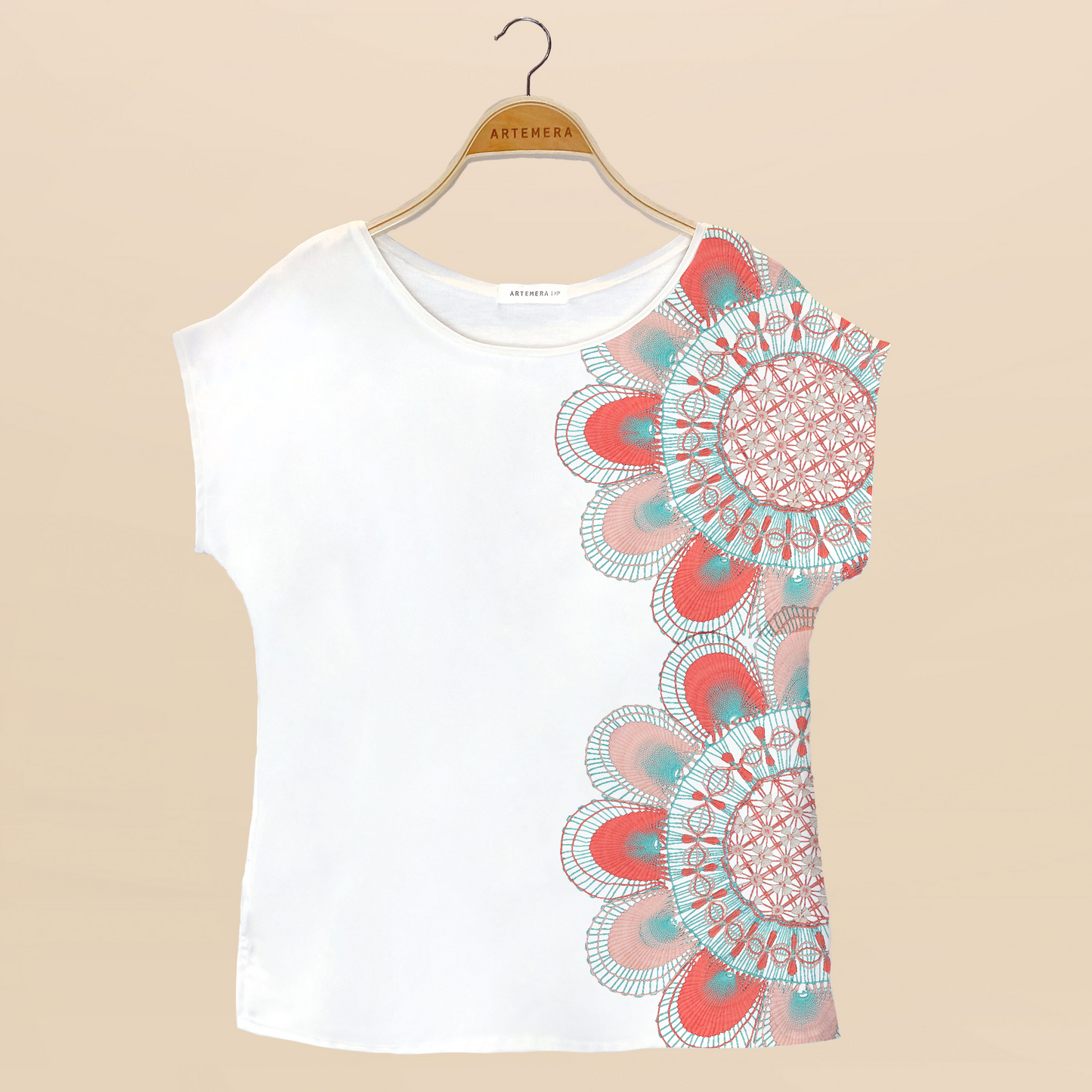 Artemera Ñandutí Coral Costado