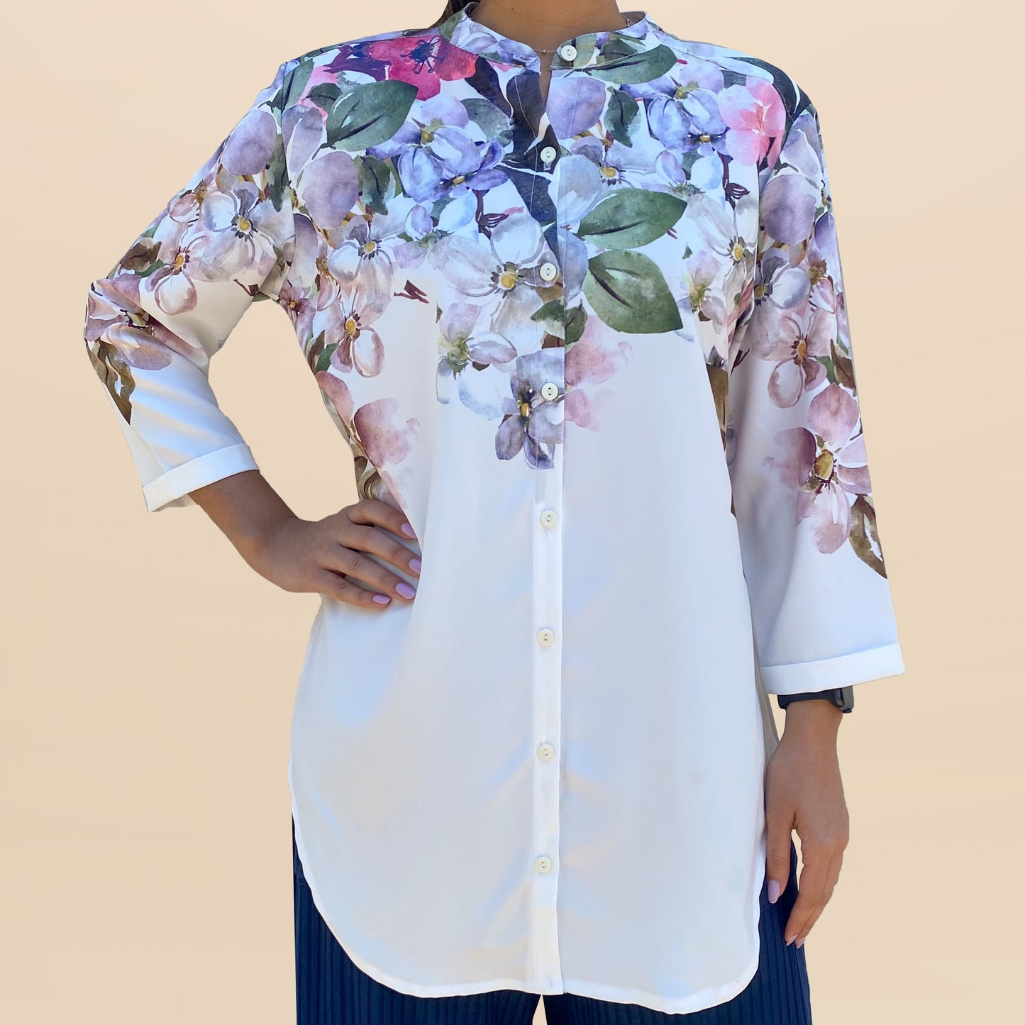 Camisa Mao Hojas Secas