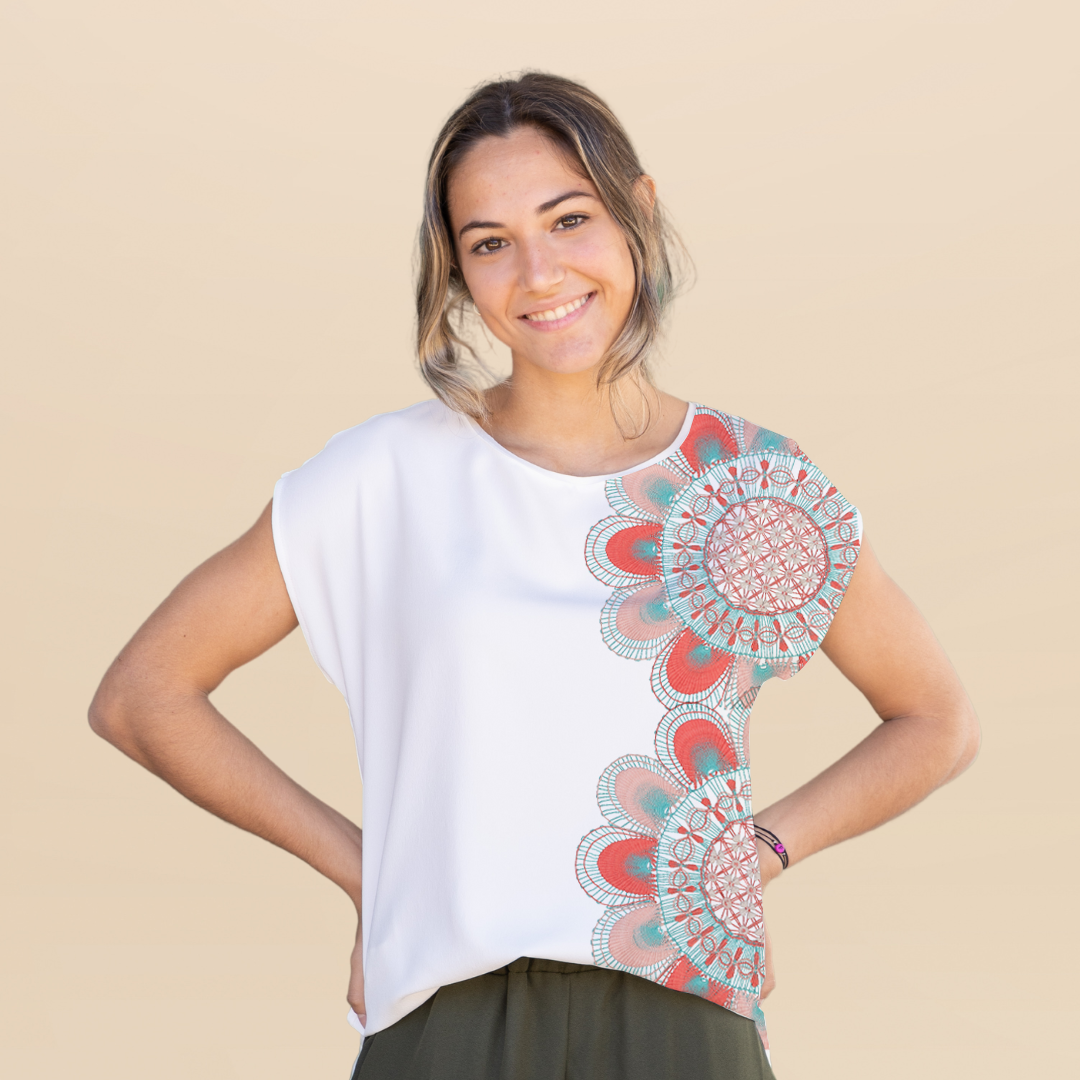Artemera Ñandutí Coral Costado