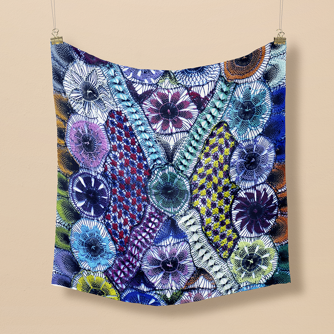 Pañuelo Ñandutí Azul