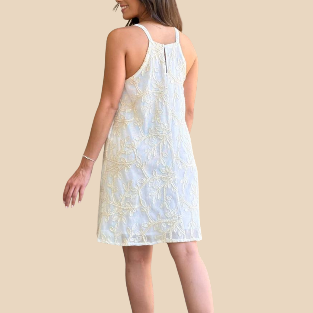 Vestido Halter Bordado