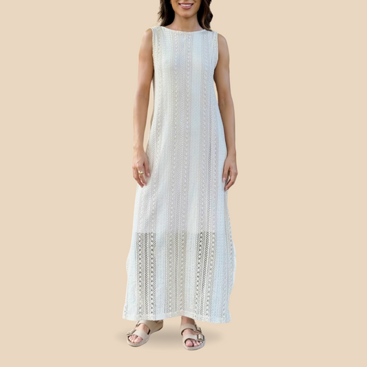 Vestido de Crochet Natural