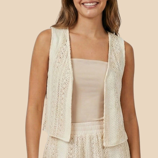 Chaleco Natural Tejido