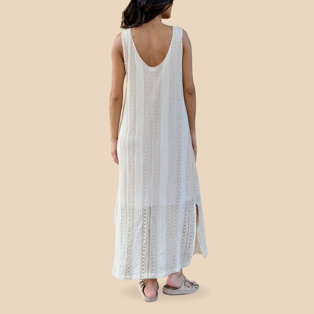 Vestido de Crochet Natural