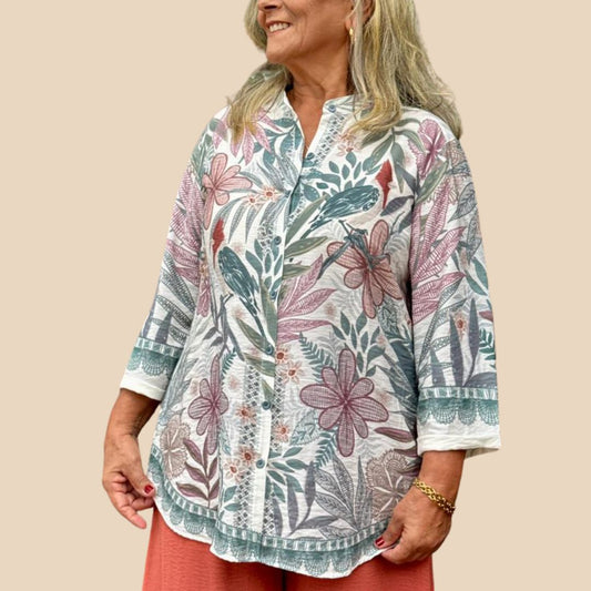 Camisa Mao Nido Botánico