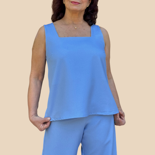 Blusa Josefina Celeste