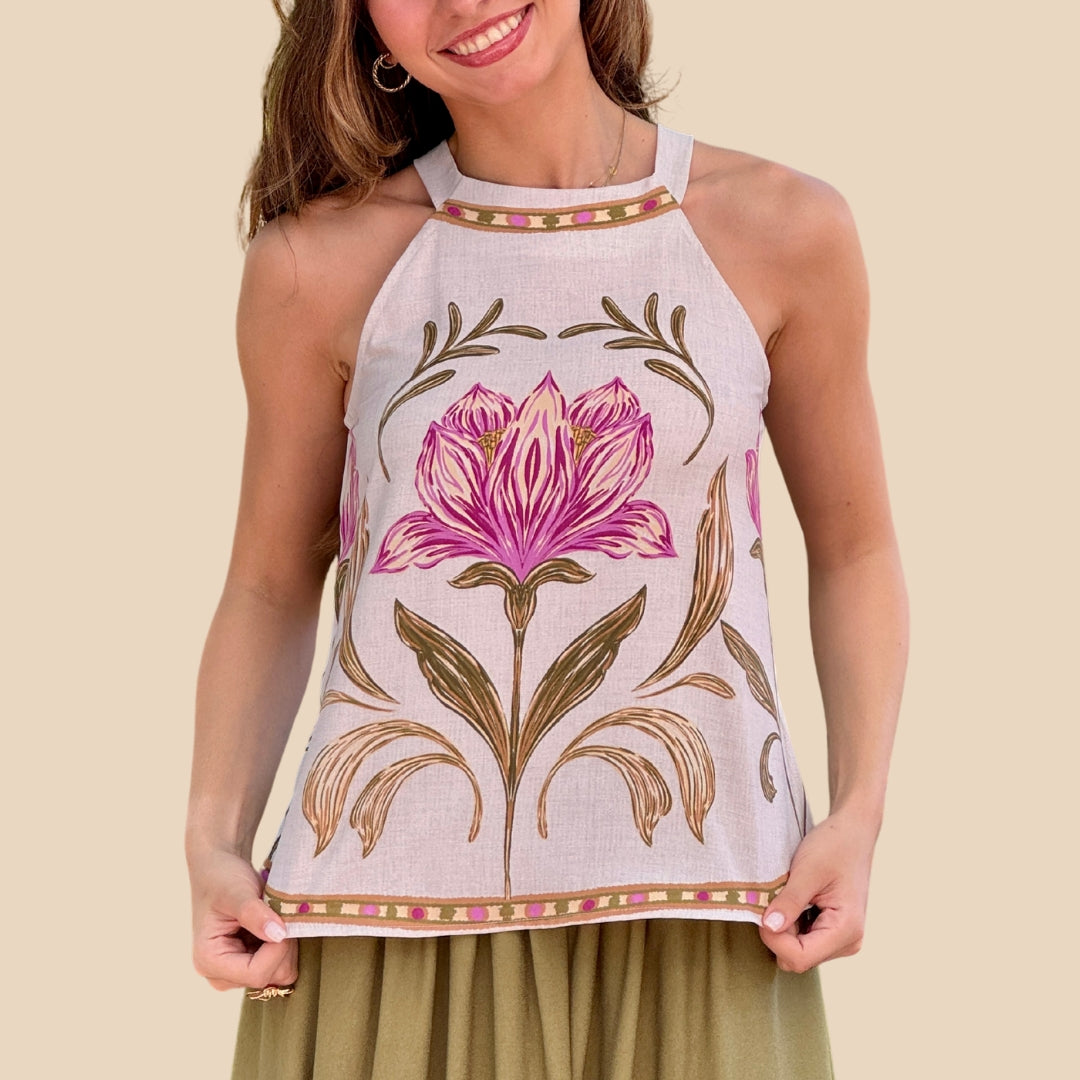Blusa Halter Alba Floral
