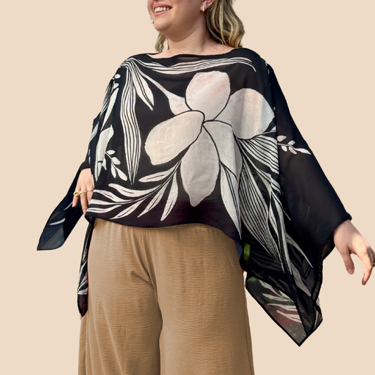 Blusa Alada Flor de Sombra