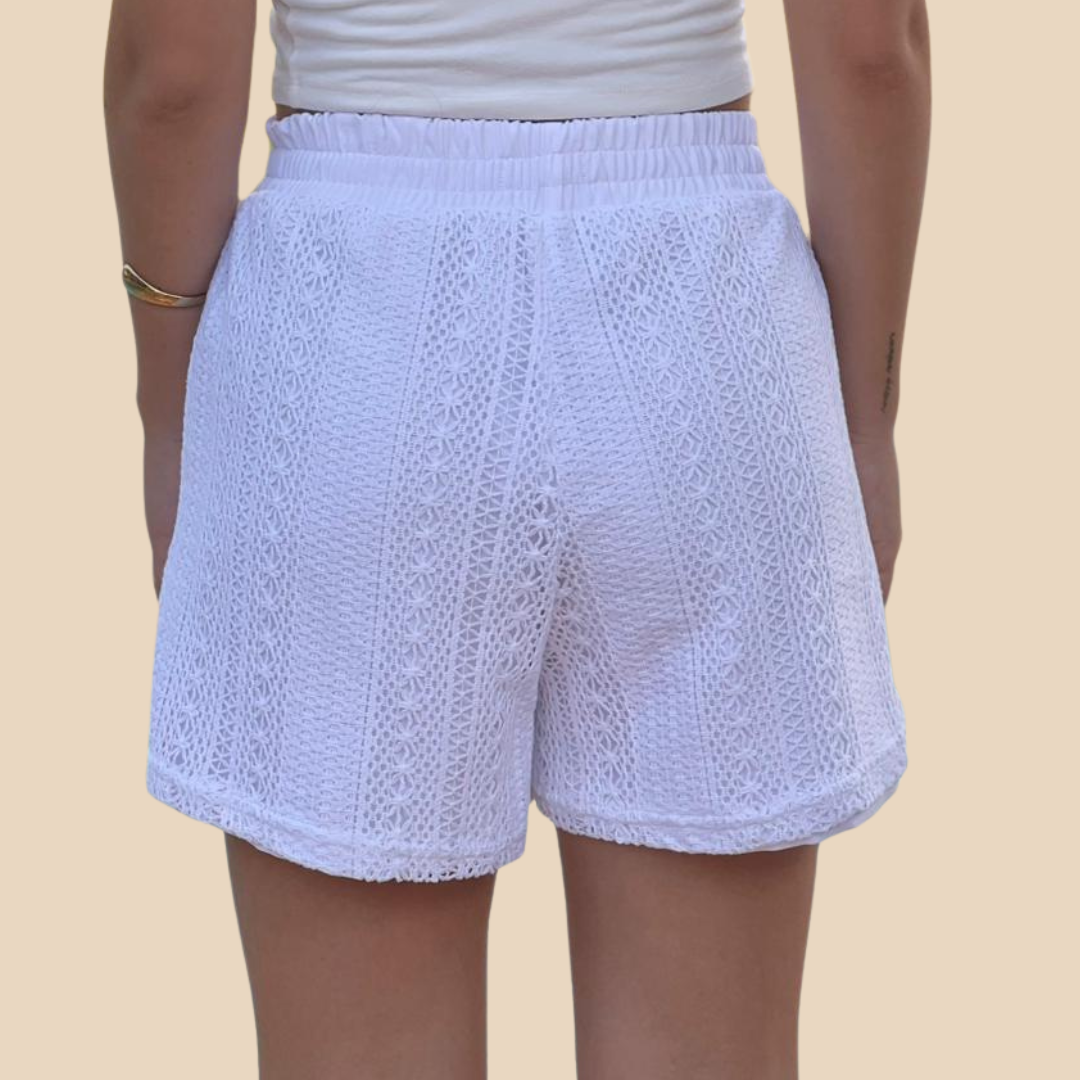 Short Blanco Tejido