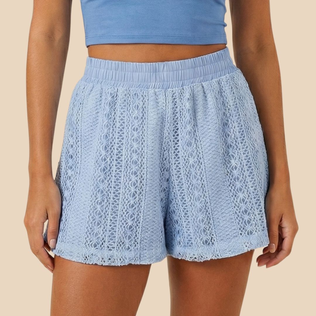 Short Celeste Tejido