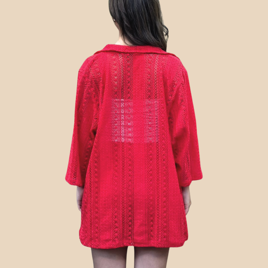Camisa Roja Tejida