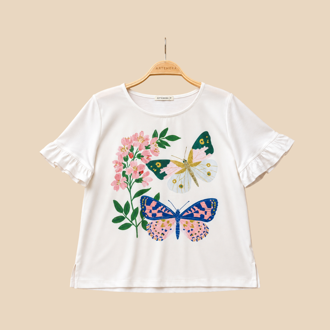 Artemera con Volados Mariposa Natural