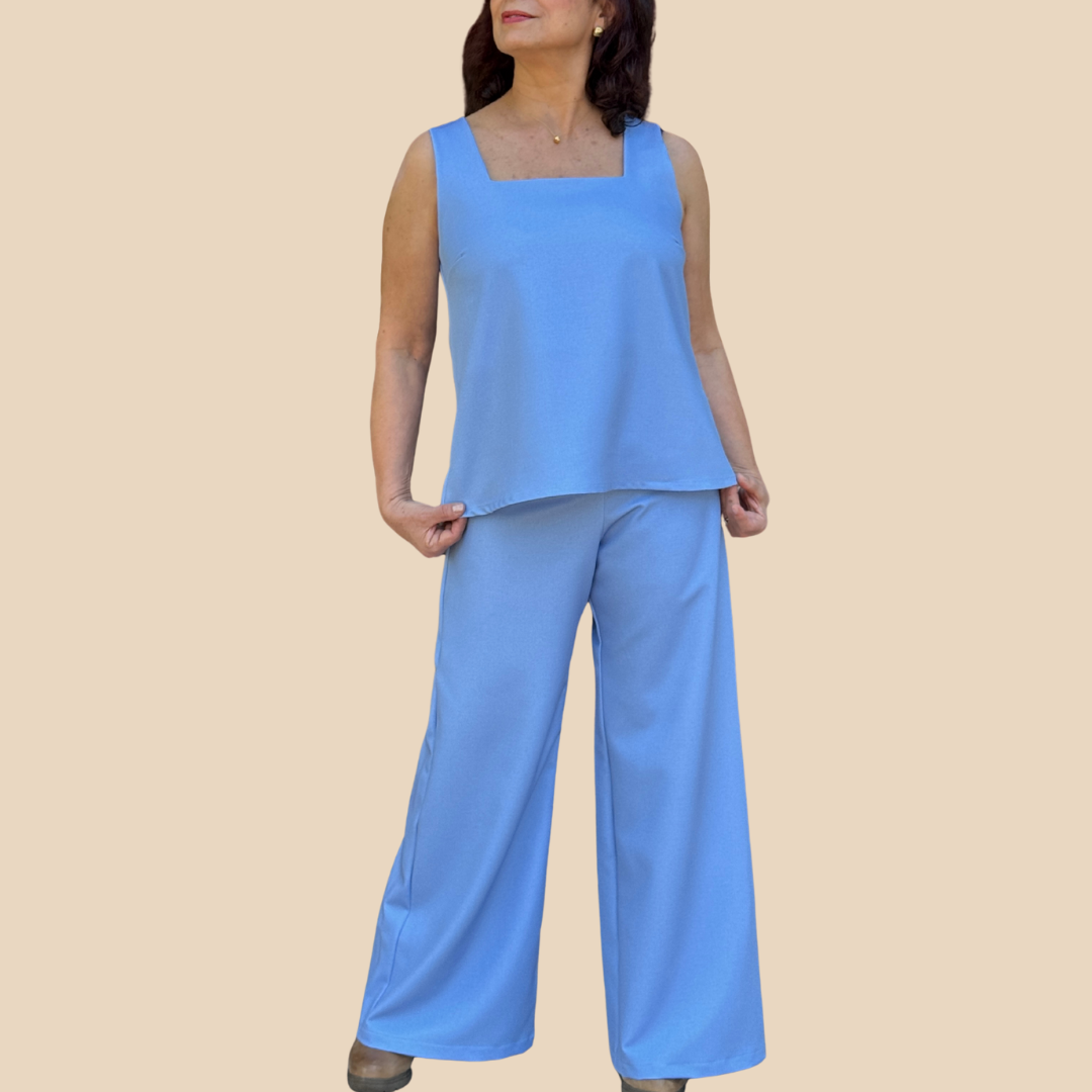 Blusa Josefina Celeste