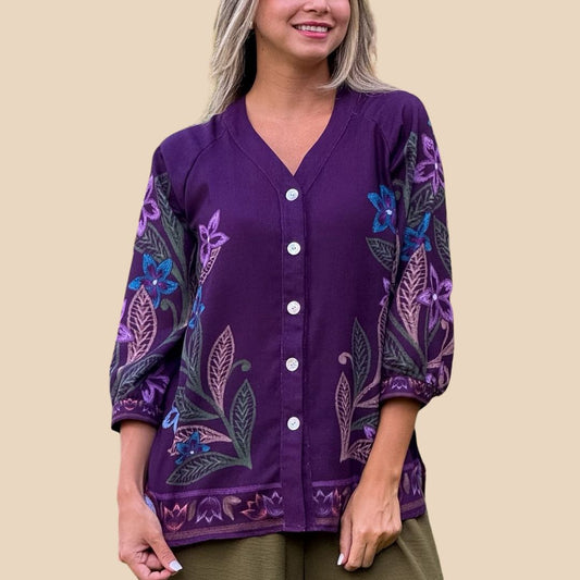 Camisa Gabriela Flor de Encaje