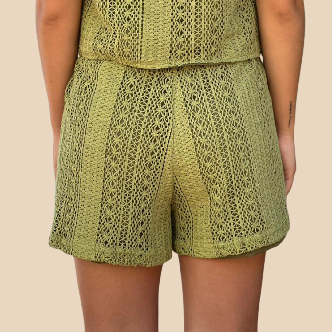 Short Verde Tejido