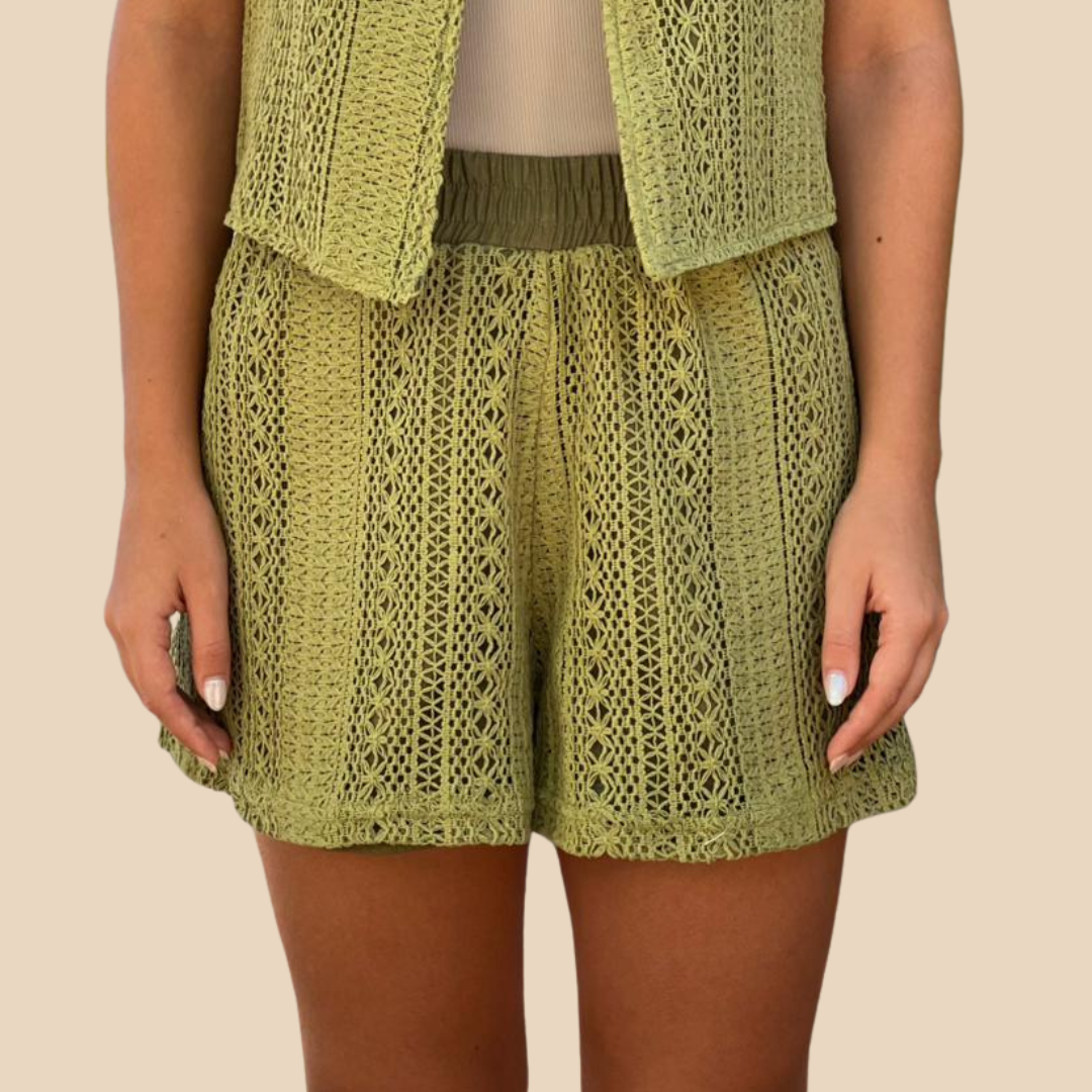 Short Verde Tejido