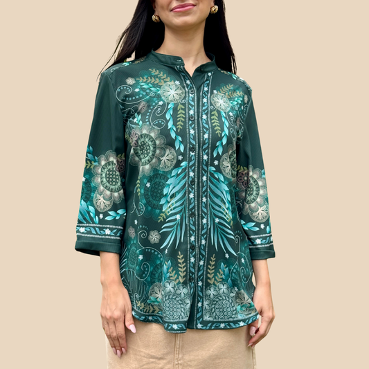 Camisa Mao Selva Bordada