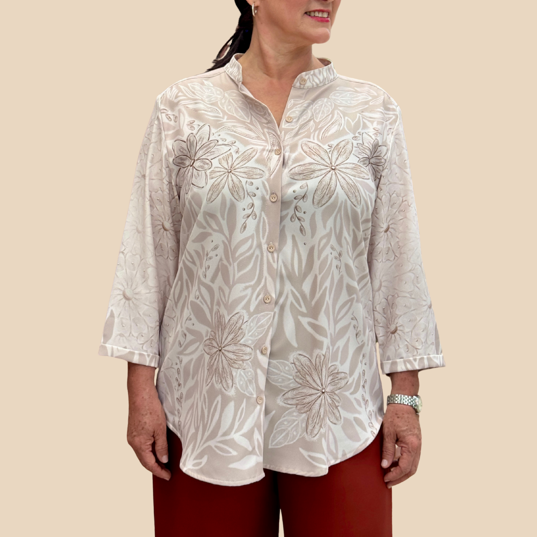 Camisa Mao Flor De Filigrana