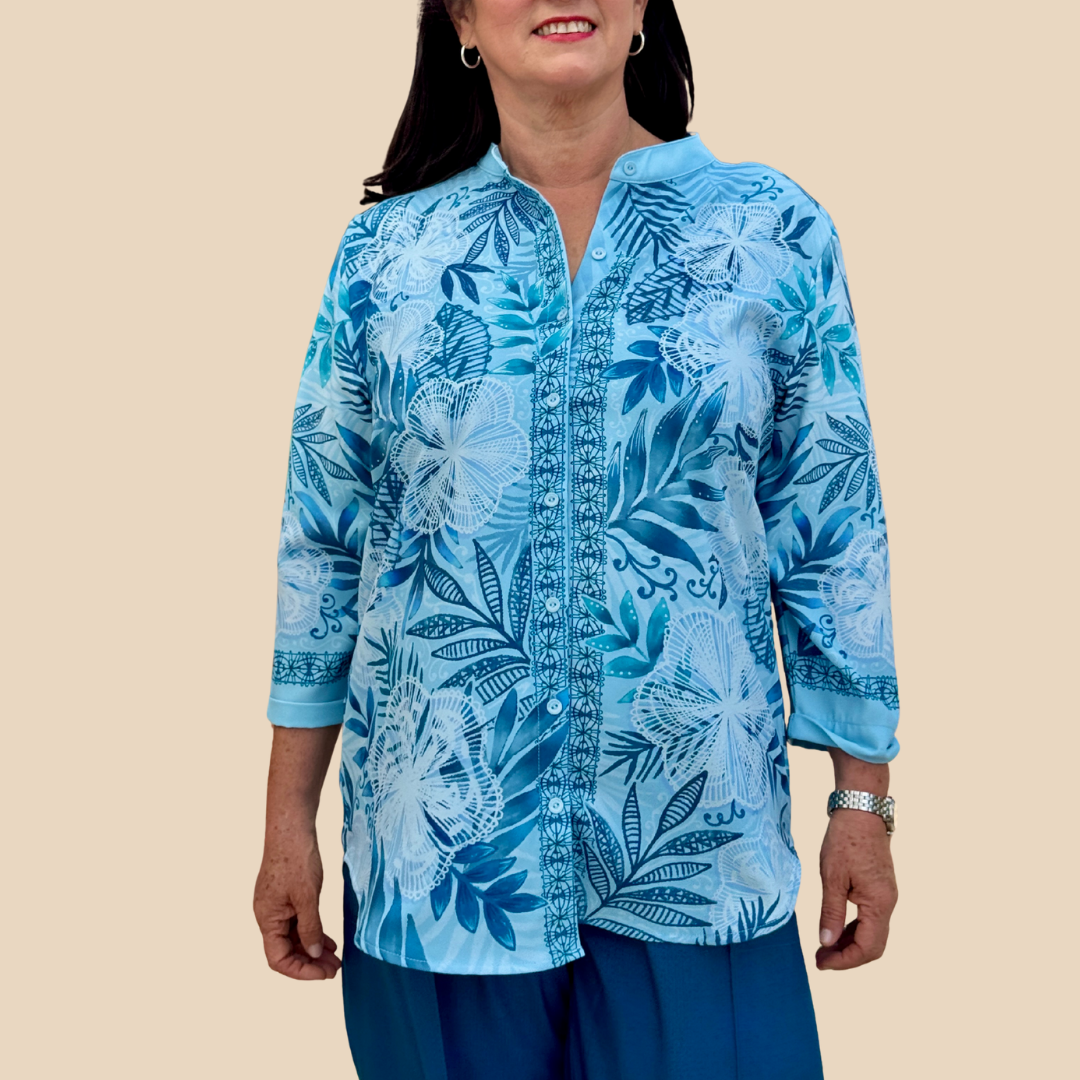 Camisa Mao Hojas Al Viento