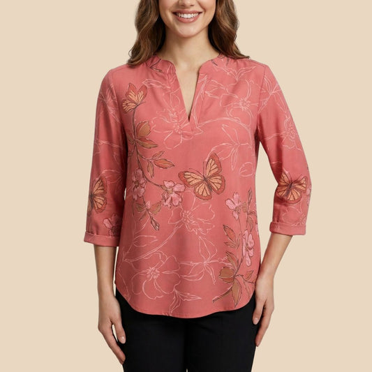 Camisa Bohemia Carmesí