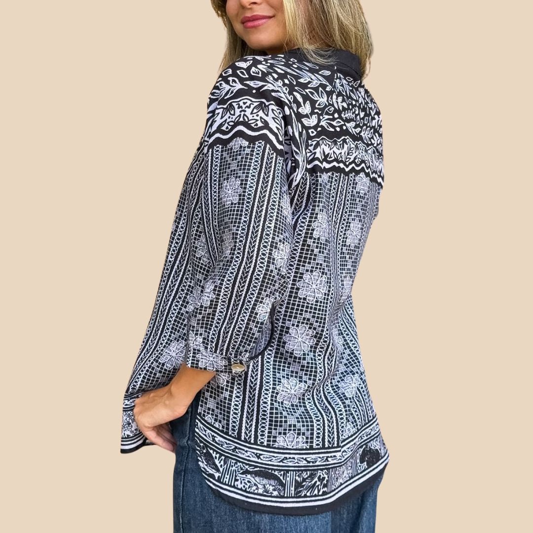 Camisa Gabriela Encaje Guaraní