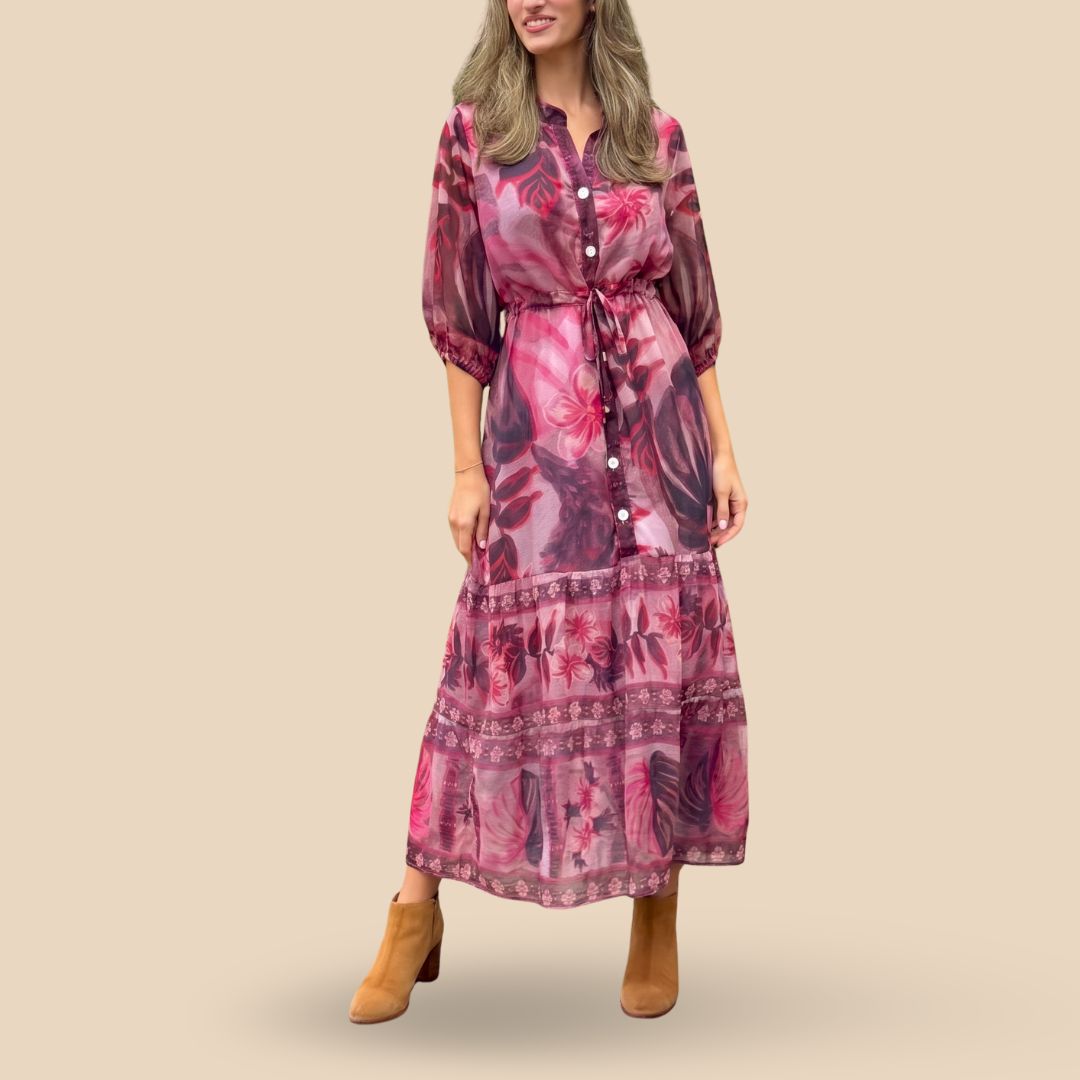 Vestido Coral Antera